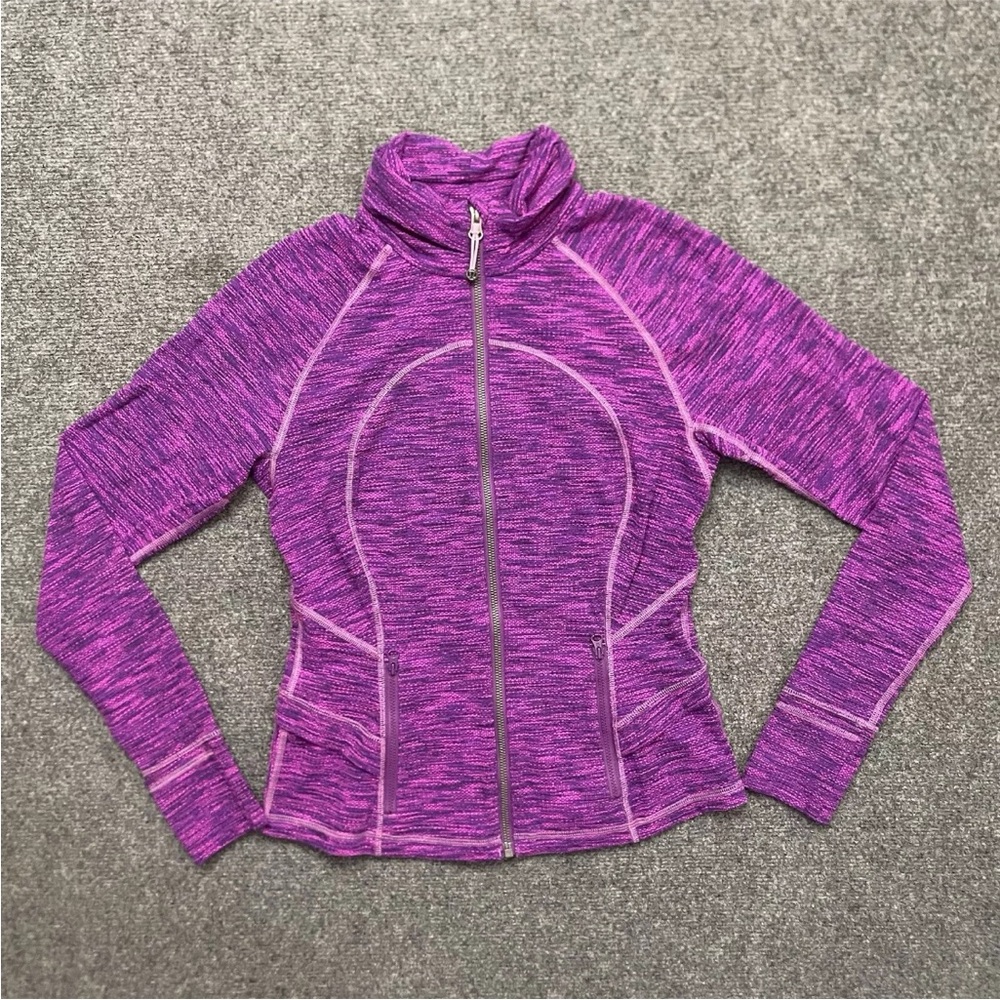 Lululemon Womens Jacket 8 Hustle In Your Bustle Zip Up Jacquars Space Dye Viole - Picture 1 of 11
